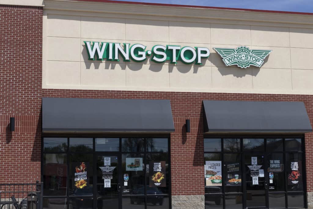 Terre Haute - Circa May 2020: Wingstop chicken wing restaurant. Wingstop is adding Lemon Pepper, Mango Habanero, and Spicy Korean wings.