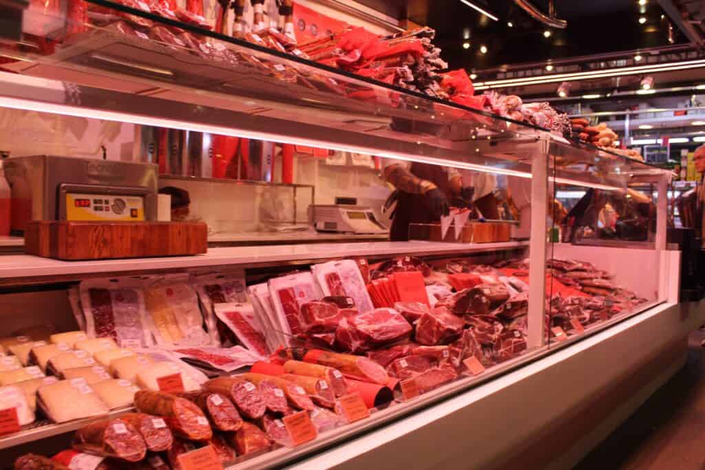 meat section of aldi grocery store