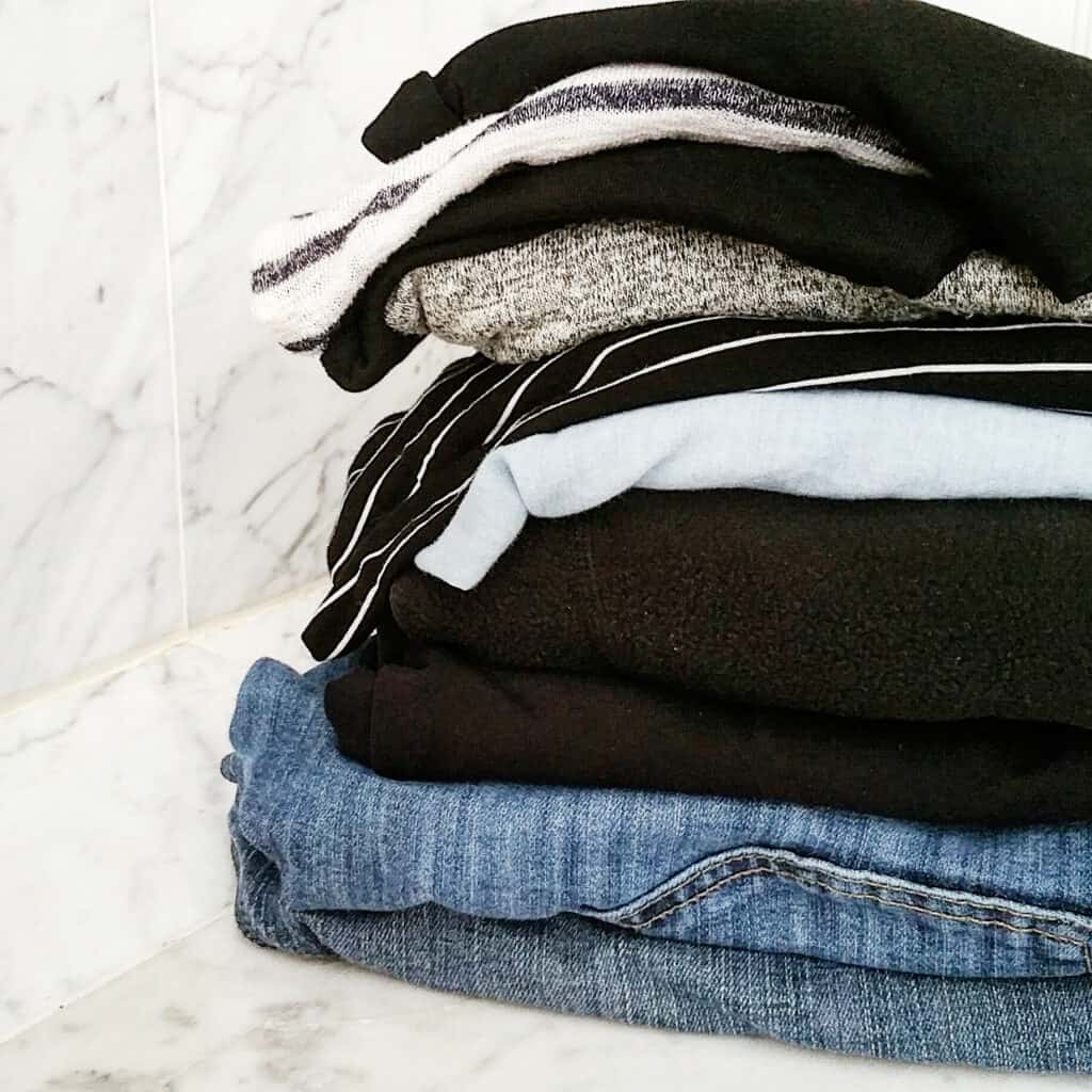 stack of clothes - is abercrombie high quality